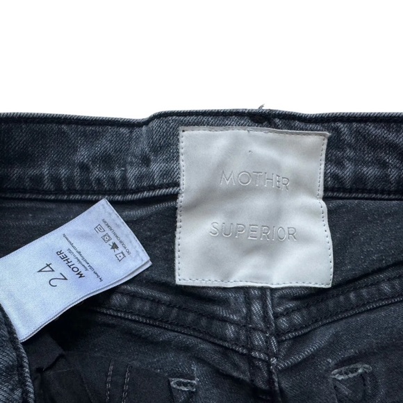 Mother Superior The Rambler Ankle Fray Straight Jeans Hitting The Pavement Sz 24 - Picture 9 of 11